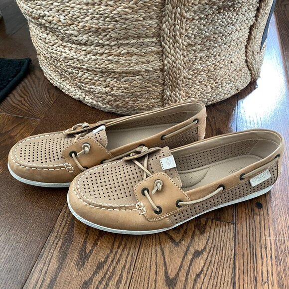 Sperry - Coil Ivy Perforated Boat Shoes 10M - Picture 2 of 7
